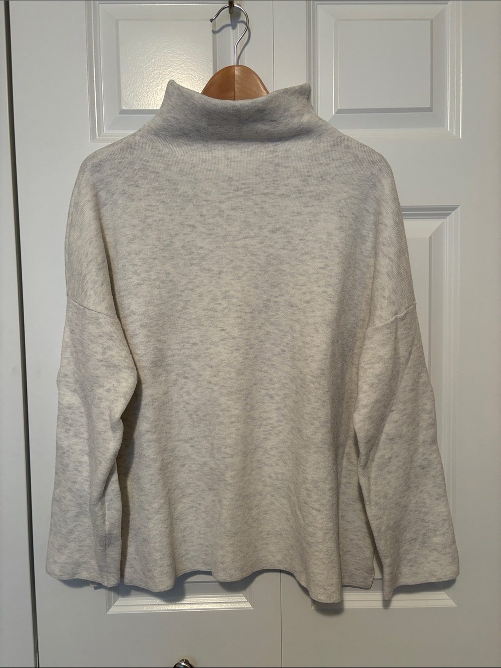 J. Jill Light Heather Gray Turtleneck Pullover